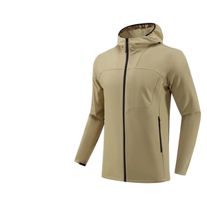 <span class=keywords><strong>Veste</strong></span> de sport de haute qualité en polyester pour homme, vêtement de sport actif avec capuche, poche zippée, imperméable, <span class=keywords><strong>veste</strong></span> de sport pour homme - Product Image 2