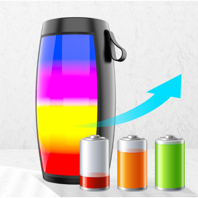 Professional Portable Wireless for 5.0 USB Speaker with Colorful LED Light and Battery for Outdoor Travel Pool