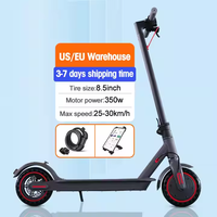 Scooters électriques électriques pour adultes, 350W, 8.5 pouces, pneus à moteur, trottinettes électriques pliables, à 2 roues, pliables et rapides