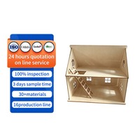 Kit Rumah Boneka Kayu Dua Lantai Miniatur dengan Tangga, Jendela, Ruangan Terbuka untuk Kerajinan DIY, Dekorasi Rumah, dan Hadiah