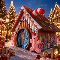 Maison de Noël gonflable en PVC personnalisée, imperméable, pour événements de Noël en extérieur