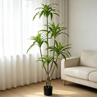 Bonsaï artificiel sur pied, décoration en bois brésilien, plantes vertes en pot pour intérieur, affichage sur fenêtre, aménagement paysager