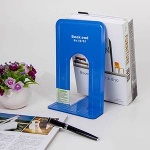 Metal <b>Bookends</b> - Heavy Duty Iron Book Stands for Desktop, Office, and School Library Organization - Product Image 2