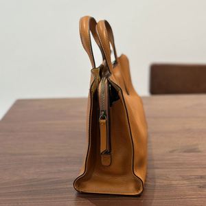 Nouveau sac fourre-tout décontracté en cuir véritable pour femme, taille moyenne, avec fermeture éclair, doublure en coton et surpiqûres, sac à bandoulière - Product Image 3