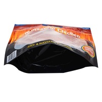 Sac d'emballage en plastique personnalisé, avec poignée debout, fermeture à glissière, pour Grill chaud, rôti, poulet rôti