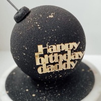 Décorations de gâteau en acrylique réutilisables et écologiques pour la fête des pères et les anniversaires, ornements dorés pour la décoration du gâteau d'anniversaire de papa