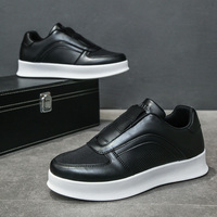 Baskets montantes tendance pour hommes, à lacets, décontractées, pour la marche, avec empeigne en maille, semelle extérieure en PVC antidérapante, confortables, mode, blanches