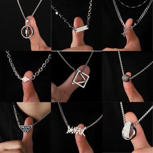 Collana in acciaio al titanio per gli uomini accessorio Vintage a prova di appannamento stile Hip Hop - Product Image 4