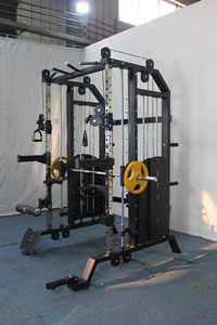 Smith Machine Multifunzione con Cavi Incrociati, Rack per Squat, Attrezzatura per Allenamento di Forza, Bodybuilding, Tutto-in-Uno per <span class=keywords><strong>Palestra</strong></span> - Product Image 3