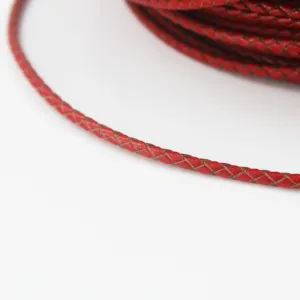 BMZ new arrivals Nickel & Lead free different size red leather cord 2-10mm