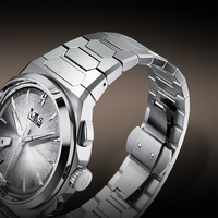 Lucky Harvey Mens Automatic Mechanical Watch Grade 5 Titanium Strap Sapphire Glass Hand Carved Dial Luminous Limited ZLS-ZLS414