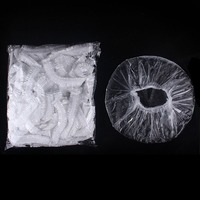 Bonnet de cheveux transparent jetable pour femmes Traitement de bonnet de douche imperméable-Paquet de 100 sacs en plastique jetables