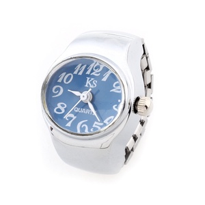 Reloj de Anillo con Correa Elástica Ajustable, Esfera Digital de Cuarzo, Mini Reloj de Dedo, Regalo de Compromiso y Boda, Unisex - Product Image 5