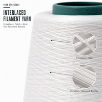 Fil FDY 100% Polyester Grade AA 75/36 Oeko-Tex 100 Brillant Haute Ténacité pour Doublure en Mousseline Tissage Tricotage Tissu