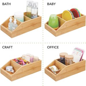 Wooden Cabinet Organizer <b>Storage</b> <b>Box</b> Rectangle Open Top <b>Kitchen</b> Pantry Organizer Bins - Product Image 4