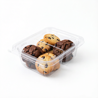 Conteneurs de stockage alimentaire en plastique personnalisés, emballages en plastique inviolables pour gâteaux et fruits, fournis directement par l'usine