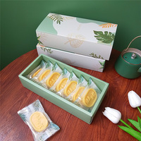 Boîtes en papier vertes de luxe pour biscuits de pâtisserie Boîte à macarons française Boîte cadeau à tiroir pour emballage de boulangerie sucrée