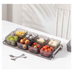 Accueil Salon Assiette divisée créative Assiette à fruits en <span class=keywords><strong>plastique</strong></span> Boîte et plateau pour fruits secs - Product Image 3