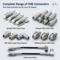 Câble coaxial étanche RG316 pour antenne électrique, impédance 50 ohms, avec connecteur FME femelle à sertir et connecteur coaxial RF