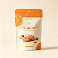 Sachet Doypack Personnalisé en Papier Kraft Refermable avec Fermeture Éclair pour Biscuits, Emballage Alimentaire Écologique Anti-humidité