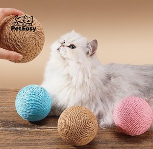 2025 Nueva gran oferta en Stock <span class=keywords><strong>de</strong></span> fábrica, precio bajo, <span class=keywords><strong>venta</strong></span> al por mayor, Bola <span class=keywords><strong>de</strong></span> Sisal Extra grande para gato, perro, autoentretenimiento, aliviar el aburrimiento - Product Image 3