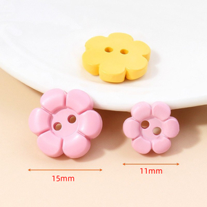 2 lỗ hoa hình nút trang trí hoạt hình nút nhựa đầy màu sắc cho trẻ em - Product Image 5