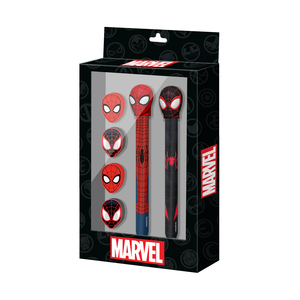 Karactermania For Marvel Spiderman Peter-Pack of <b>Erasable</b> Gel <b>Pen</b> + Eternal Pencil + 4 Erasers, Red - Product Image 1