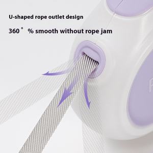 Tali anjing dapat ditarik otomatis 3/5 M, untuk anjing ukuran kecil dan sedang tali Teddy tahan lama perlengkapan hewan peliharaan - Product Image 3