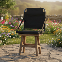 Chaise pliante légère et portable pour le camping, la pêche, la plage, le stade, imperméable, anti-salissure, avec structure en fer