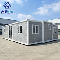 Maison conteneur préfabriquée personnalisée extensible 20 pieds 40 pieds, maison préfabriquée modulaire à deux chambres