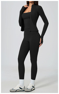 <strong>Leggings</strong> with Pockets Women Yoga Shorts Girls tank Top Plus Size Sports Jacket Women Gym Wear Women Jacket and <strong>Leggings</strong>/pants - Product Image 5