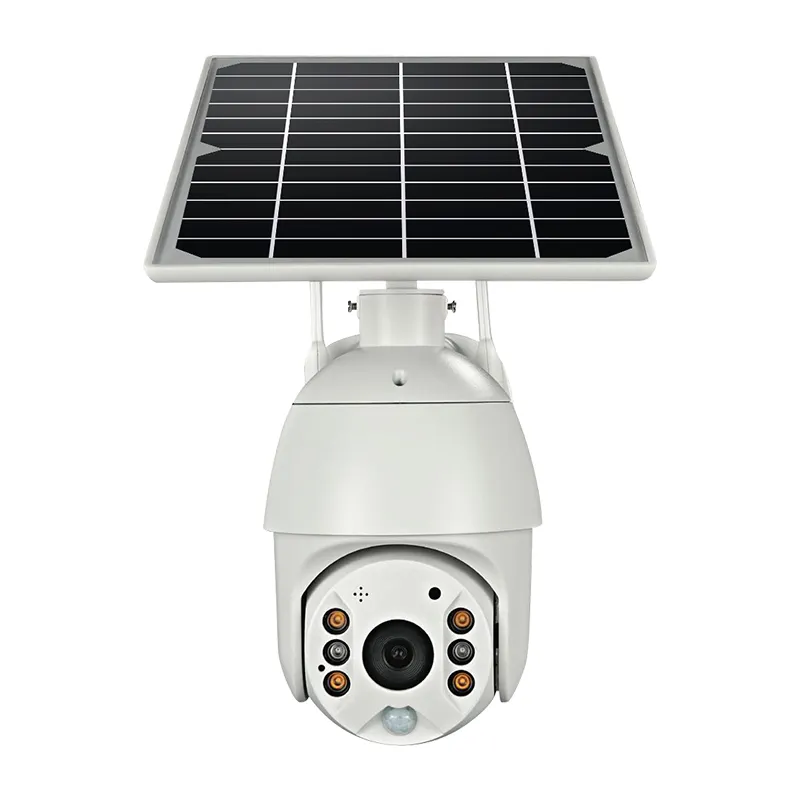 Solar Panel 2MP Home Security Day and Night Vision CCTV Panoramic Camera Solar PTZ WiFi HD Camera