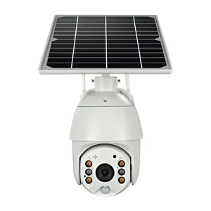 Zonnepaneel 2MP Home Security Dag En Nachtzicht Cctv Panoramische Camera Solar Ptz Wifi Hd Camera