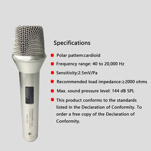 Microphone dynamique KTV à poignée filaire GAM-SC15 tout <span class=keywords><strong>en</strong></span> métal pour les performances sur scène - Product Image 5