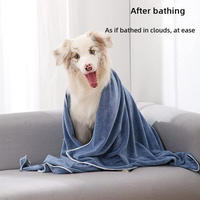 Serviette de séchage pour animaux de compagnie en microfibre super absorbante, serviette de bain pour chien et chat avec empreinte de patte, séchage rapide, serviette de toilettage, OEM ODM disponible