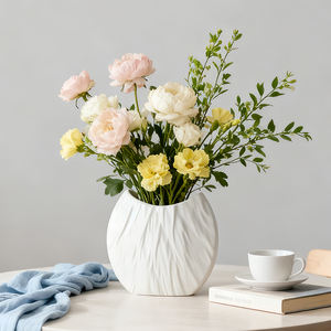 Vases en porcelaine pour la décoration de la maison et <span class=keywords><strong>du</strong></span> bureau, nouveauté 2025, pour le salon, finition mate moderne, vase à fleurs en céramique - Product Image 2