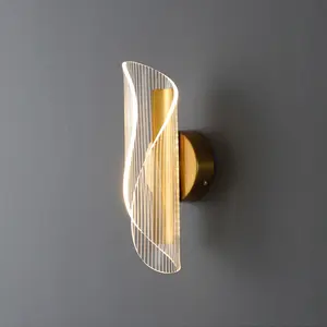 Lámpara de pared de fondo de sala de estar con forma de tornillo creativa moderna, luz de pared acrílica de cabecera personalizada para dormitorio de Hotel