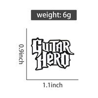 Venta al por mayor Guitar Hero emblema música ritmo juego broche esmalte pines solapa insignia joyería regalo para amantes de la música