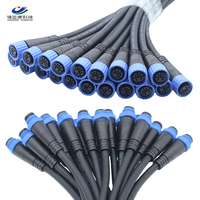 Conector Impermeable M15 de 2 3 4 5 Pines IP67 IP68, Conector Macho para Iluminación LED Exterior y Distribución de Energía