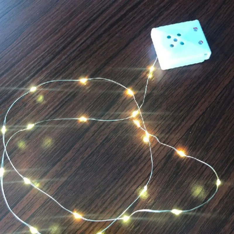 Light sensor recordable squeezed sound chips box for plush toy small voice recording music box with LED lights for dolls