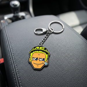 VR46 der DOCTOR 46 Metall-Schlüsselanhänger im Cartoon-Stil aus Zinklegierung mit Karabiner und UV-Siebdruck als Geschenk - Product Image 3