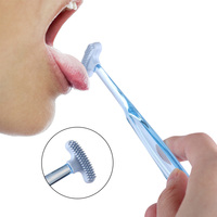 2024 marque privée soins bucco-dentaires Raspador De Lengua brosse à langue en Silicone souple Double effet langue nettoyant grattoir pour adulte