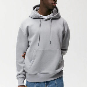 เสื้อฮู้ดไหล่ตกแบบสวมหัวใส่ได้ทั้งชายและหญิงเสื้อฮู้ดปักโลโก้แบบกำหนดเอง - Product Image 4