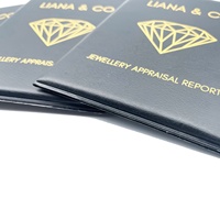 Porte-certificats en PVC de petite taille personnalisé et bon marché, rapport d'évaluation des bijoux, couverture de passeport, sacs pour certificats