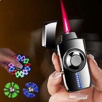 Briquet torche de luxe coupe-vent rechargeable au gaz butane, briquet électrique pour cigarettes, briquet à cigares rechargeable USB, vente en gros