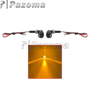 Clignotants LED ambrés pour Harley/Honda/Yamaha/<span class=keywords><strong>KTM</strong></span> | Feux de signalisation en aluminium noir 12V avec lentille fumée/boulon de montage 8mm - Product Image 6