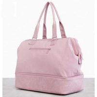 Sac de voyage unisexe en toile imperméable en PU, sac de sport, sac de gym, sac de week-end, sac de voyage avec compartiment