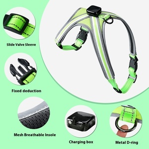 Chaleco luminoso para perros con correa reflectante para el pecho y Cuerda de tracción LED Chaleco de tracción de nailon para mascotas para caminar de noche a prueba de explosiones - Product Image 3