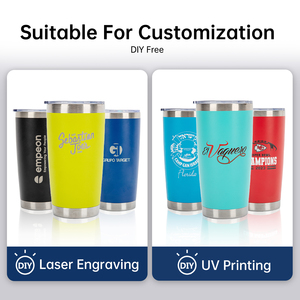 Custom Logo <b>Double</b> <b>Wall</b> 18/8 Stainless Steel 20 oz Tumbler Travel <b>Mug</b> 20oz Tumbler Coffee Cups Tumbler with Lids and Straw - Product Image 3