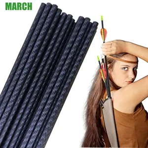professional pure carbon fiber arrow shaft for archery bow 3k texture x weave mixed mixcarbon camo red black bulk tube for sale